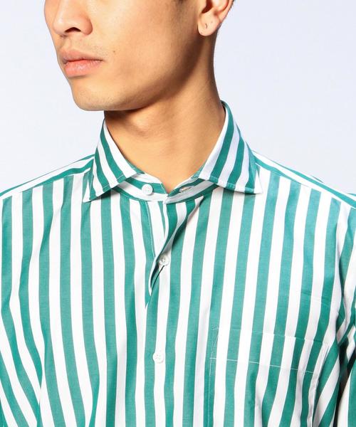 UNITED ARROWS(ユナイテッドアローズ)の「<BOW&ARROWS(ボウ アンド アローズ)> ワイドストライプ シャツ◆(シャツ/ブラウス・メンズ・ブラック/ケリー/ネイビー・X-SMALL/LARGE/MEDIUM/SMALL)」の8枚目の写真