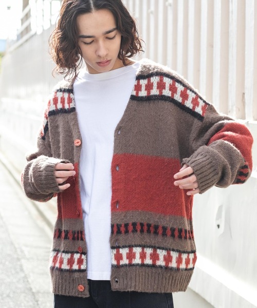 WEGO(ウィゴー)の「WEGO/モヘアライク総柄BIGカーディガン(カーディガン/ボレロ・レディース・その他1/その他2/その他3/その他4/その他5/その他6・MEDIUM/LARGE)」の5枚目の写真