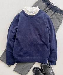 コットンニット クルーネックプルオーバー 12G COTTON KNIT C/N PO