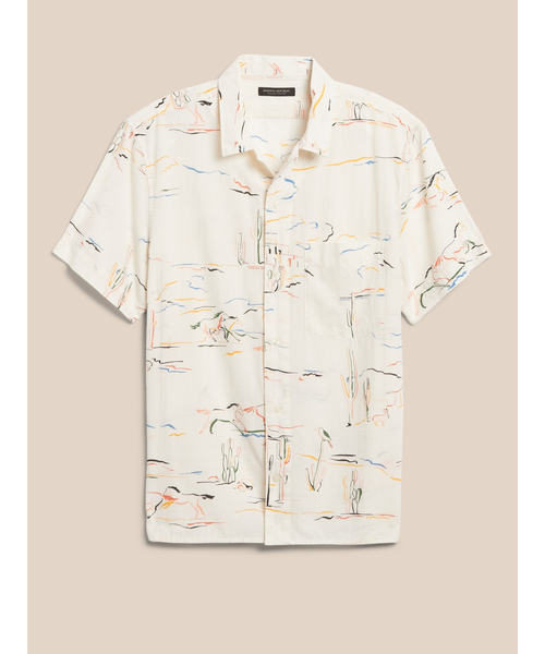 Banana Republic(バナナリパブリック)の「リラックス リゾート シャツ(シャツ/ブラウス・メンズ・カーキ/ホワイト系その他・S/M/L/XL)」の5枚目の写真