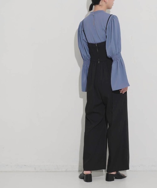 Aunt Marie's(アントマリーズ)の「キャミルーズオールインワン(サロペット/オーバーオール・レディース・チャコールグレー/ブラック/アイボリー・FREE/S)」の19枚目の写真