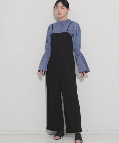 Aunt Marie's(アントマリーズ)の「キャミルーズオールインワン(サロペット/オーバーオール・レディース・チャコールグレー/ブラック/アイボリー・FREE/S)」の14枚目の写真