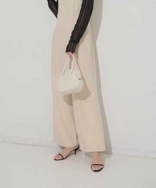 Aunt Marie's(アントマリーズ)の「キャミルーズオールインワン(サロペット/オーバーオール・レディース・チャコールグレー/ブラック/アイボリー・FREE/S)」の11枚目の写真