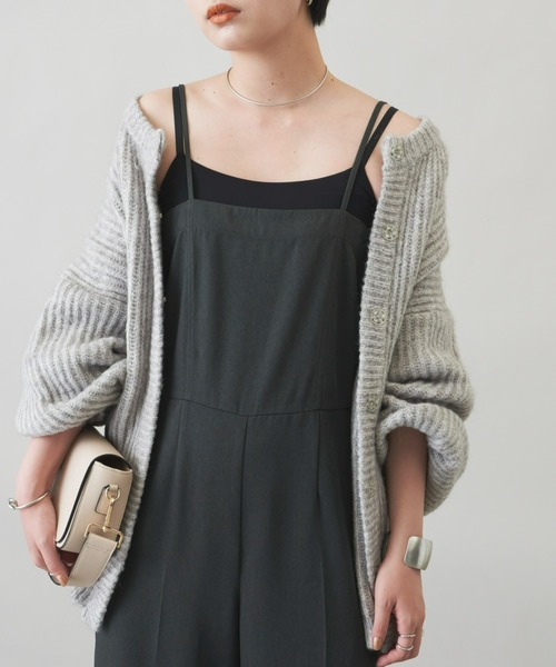 Aunt Marie's(アントマリーズ)の「キャミルーズオールインワン(サロペット/オーバーオール・レディース・チャコールグレー/ブラック/アイボリー・FREE/S)」の6枚目の写真