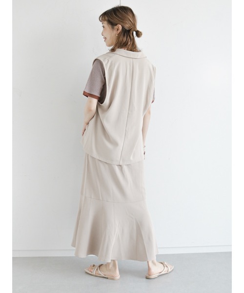 ehka sopo（エヘカソポ）の「細ボーダーリンガー半袖カットソー（Tシャツ/カットソー・レディース・ブラック/パープル/ブラウン/グリーン・ﾌﾘ-）」の22枚目の写真