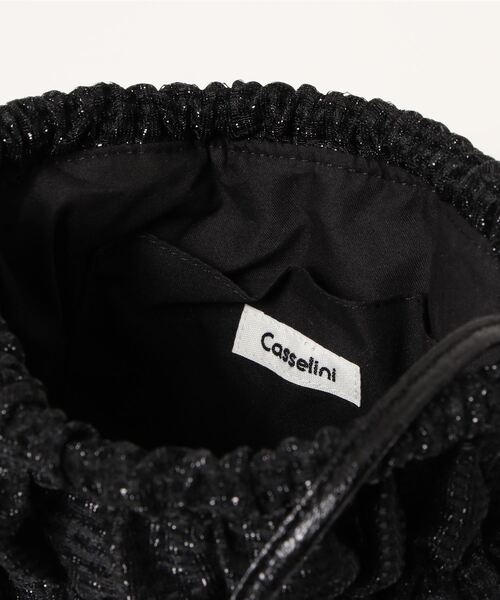 Casselini(キャセリーニ)の「Casselini/キラキラギャザーキンチャク(ショルダーバッグ・レディース・ブラック/オレンジ・FREE)」の18枚目の写真