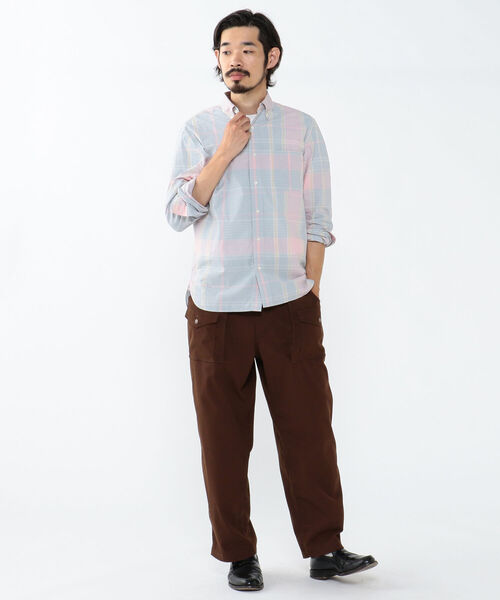 BEAMS PLUS（ビームスプラス）の「BEAMS PLUS / ビッグ フェードチェック ボタンダウンシャツ（シャツ/ブラウス・メンズ・レモンイエロー/ミント/チェリーピンク・S/M/XL/L/X-SMALL）」の11枚目の写真