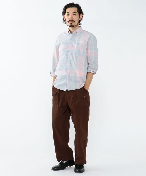 BEAMS PLUS（ビームスプラス）の「BEAMS PLUS / ビッグ フェードチェック ボタンダウンシャツ（シャツ/ブラウス・メンズ・レモンイエロー/ミント/チェリーピンク・S/M/XL/L/X-SMALL）」の12枚目の写真