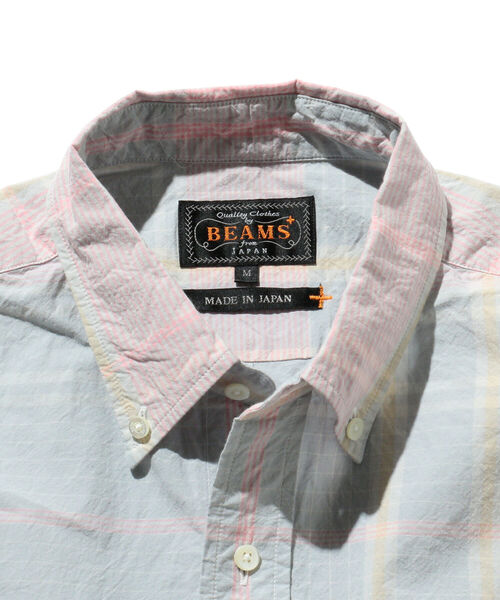 BEAMS PLUS（ビームスプラス）の「BEAMS PLUS / ビッグ フェードチェック ボタンダウンシャツ（シャツ/ブラウス・メンズ・レモンイエロー/ミント/チェリーピンク・S/M/XL/L/X-SMALL）」の20枚目の写真