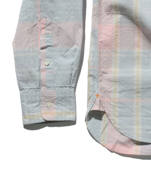 BEAMS PLUS（ビームスプラス）の「BEAMS PLUS / ビッグ フェードチェック ボタンダウンシャツ（シャツ/ブラウス・メンズ・レモンイエロー/ミント/チェリーピンク・S/M/XL/L/X-SMALL）」の21枚目の写真