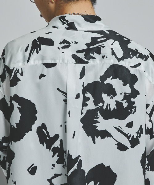 LiNoH リノー MARBLE PRINT S/S SHIRT サイズ 1 LiNoH（リノー）の「MARBLE PRINT S/S SHIRT（シャツ/ブラウス