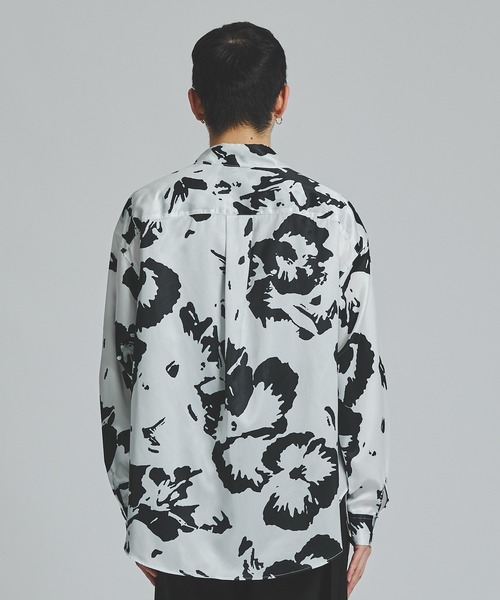LiNoH リノー MARBLE PRINT S/S SHIRT サイズ 1 LiNoH（リノー）の「MARBLE PRINT S/S SHIRT（シャツ/ブラウス