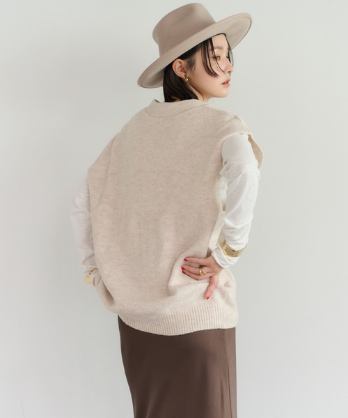 SPECIALGUEST ベスト オーガニックコットンソフトチノクロス クルー襟ベスト