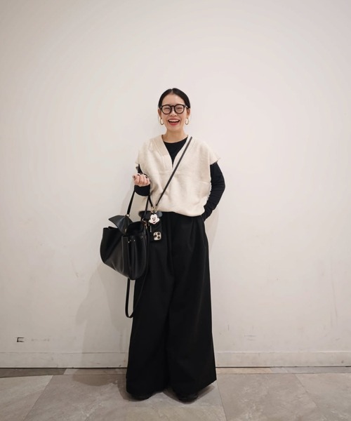 セール】ディープVネックニットベスト（ベスト）｜Bonjour Sagan