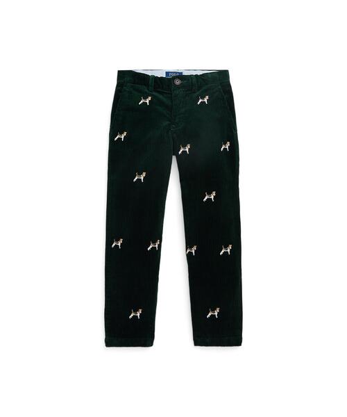 POLO RALPH LAUREN CHILDRENSWEAR(ポロ ラルフ ローレン チルドレンズウェア)の「Polo プレップスター エンブロイダード コーデュロイ パンツ(その他パンツ・キッズ・グリーン・7/6/4)」の1枚目の写真