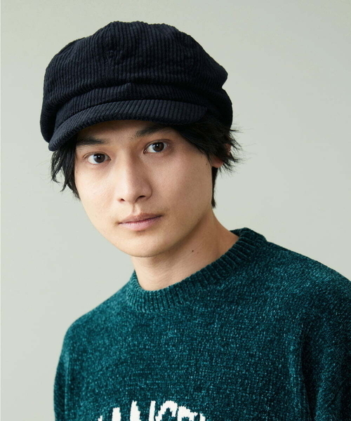a.v.v（アーヴェヴェ）の「コーデュロイキャスケット（キャスケット・メンズ・ブラック・46）」の3枚目の写真