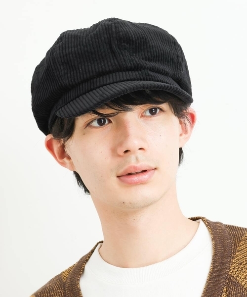 a.v.v（アーヴェヴェ）の「コーデュロイキャスケット（キャスケット・メンズ・ブラック・46）」の4枚目の写真