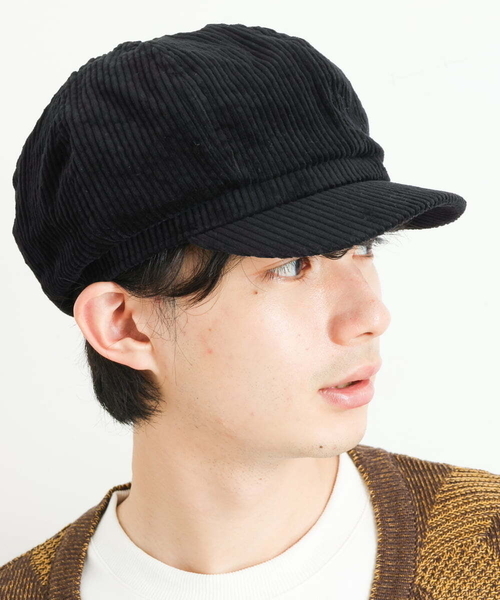 a.v.v（アーヴェヴェ）の「コーデュロイキャスケット（キャスケット・メンズ・ブラック・46）」の5枚目の写真