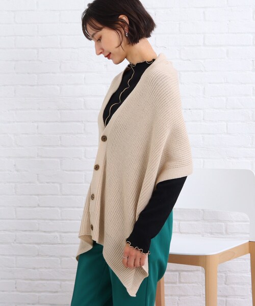 SHOO・LA・RUE（シューラルー）の「◆【2WAY】アソートニットストール（ストール/ショール・レディース・ライトベージュ/グレー系3/ベージュ系3・00）」の4枚目の写真