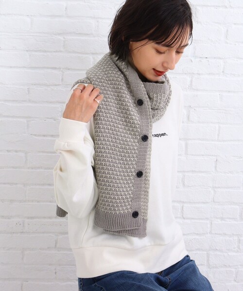 SHOO・LA・RUE（シューラルー）の「◆【2WAY】アソートニットストール（ストール/ショール・レディース・ライトベージュ/グレー系3/ベージュ系3・00）」の20枚目の写真