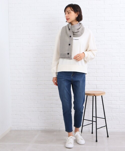 SHOO・LA・RUE（シューラルー）の「◆【2WAY】アソートニットストール（ストール/ショール・レディース・ライトベージュ/グレー系3/ベージュ系3・00）」の16枚目の写真