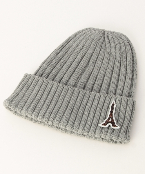 grove（グローブ）の「ワッペン付コットンニットワッチキャップ（ニットキャップ/ビーニー・レディース・ホワイト/グレー/ブラック/ブルー・00）」の3枚目の写真