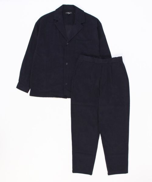 Beno（ビーノ）の「【セットアップ】モールスキン テーラードシャツ × イージースラックス（セットアップ・メンズ・ブラック/グレー/チャコールグレー/ブラウン/ネイビー・M/L）」の7枚目の写真