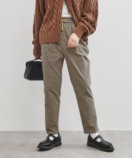 coen（コーエン）の「やみつきジョガーあったかチェックパンツ#（スラックス・レディース・ターコイズブルー/ベージュ/ケリー/ネイビー・M/L/S）」の5枚目の写真