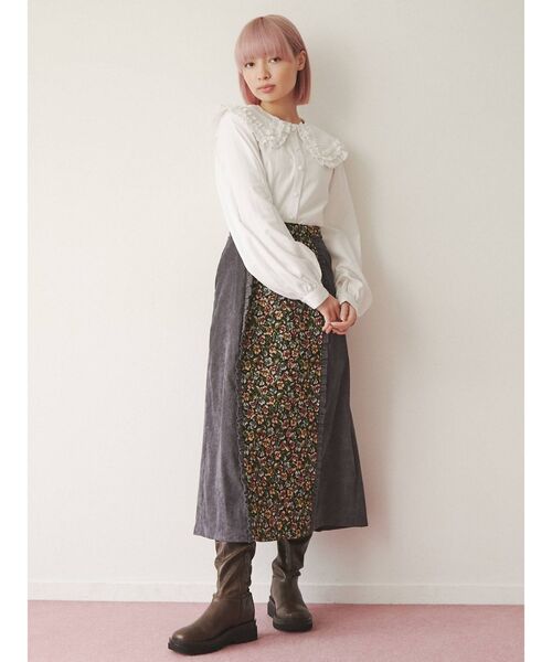 merry jenny（メリージェニー）の「ジャガードコンビスカート