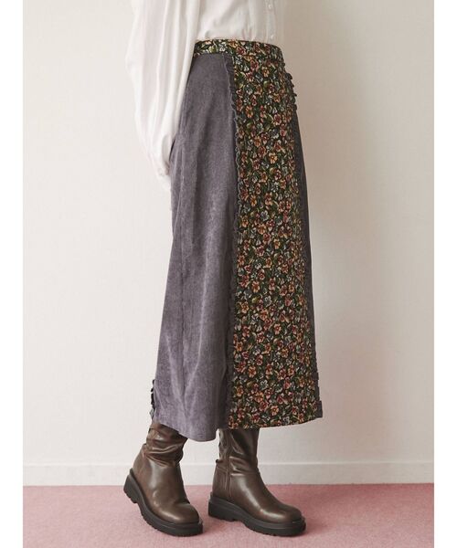 merry jenny（メリージェニー）の「ジャガードコンビスカート（スカート・レディース・ブラウン/ブルー/グリーン・FREE）」の8枚目の写真