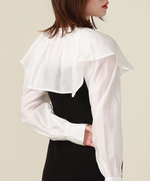 archives（アルシーヴ）の「ケープカラーマーメイドニットワンピース（ワンピース・レディース・グリーン/ブラック/グレー・MEDIUM）」の21枚目の写真