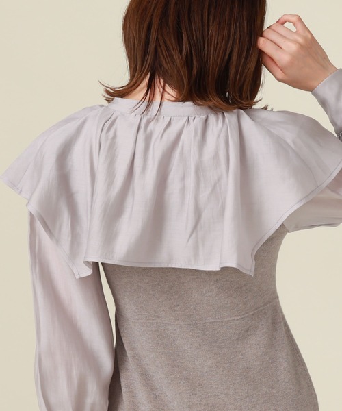 archives（アルシーヴ）の「ケープカラーマーメイドニットワンピース（ワンピース・レディース・グリーン/ブラック/グレー・MEDIUM）」の14枚目の写真