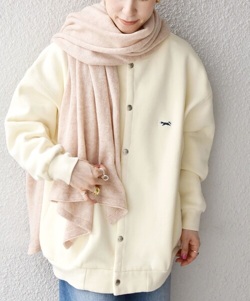 SHIPS any(シップス エニィ)の「SHIPS any: ニット ストール◇(ストール/ショール・レディース・ライトグレー/ベージュ/ピンク・ONE SIZE)」の6枚目の写真