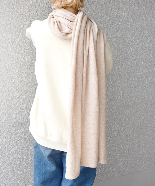 SHIPS any(シップス エニィ)の「SHIPS any: ニット ストール◇(ストール/ショール・レディース・ライトグレー/ベージュ/ピンク・ONE SIZE)」の15枚目の写真