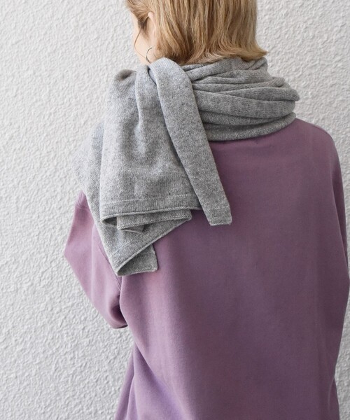 SHIPS any(シップス エニィ)の「SHIPS any: ニット ストール◇(ストール/ショール・レディース・ライトグレー/ベージュ/ピンク・ONE SIZE)」の10枚目の写真