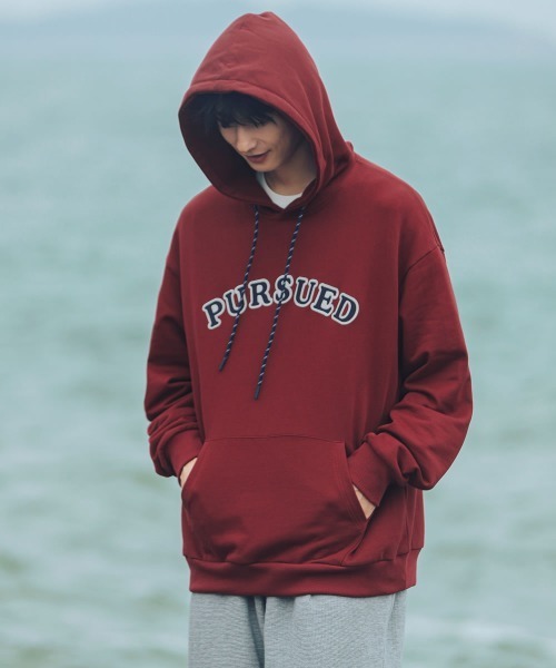 Auntie Rosa（アンティローザ）の「【Shoowtime】ビックシルエット プルオーバーパーカー Big silhouette hoodie（パーカー・レディース・グリーン/バーガンディー・LARGE/MEDIUM/X-LARGE）」の4枚目の写真