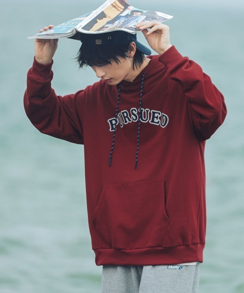 Auntie Rosa（アンティローザ）の「【Shoowtime】ビックシルエット プルオーバーパーカー Big silhouette hoodie（パーカー・レディース・グリーン/バーガンディー・LARGE/MEDIUM/X-LARGE）」の5枚目の写真