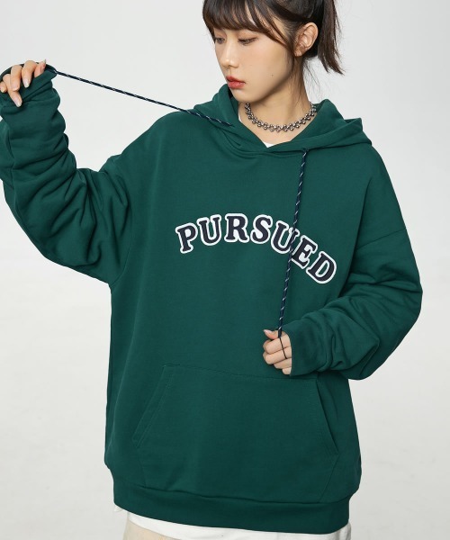 Auntie Rosa（アンティローザ）の「【Shoowtime】ビックシルエット プルオーバーパーカー Big silhouette hoodie（パーカー・レディース・グリーン/バーガンディー・LARGE/MEDIUM/X-LARGE）」の7枚目の写真