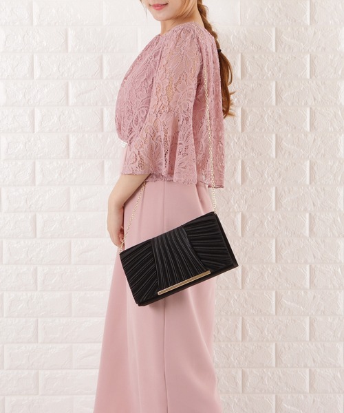 Lace Ladies（レースレディース）の「サテンプリーツ2wayクラッチバッグ（クラッチバッグ・レディース・ブラック/シルバー/ベージュ・FREE）」の12枚目の写真