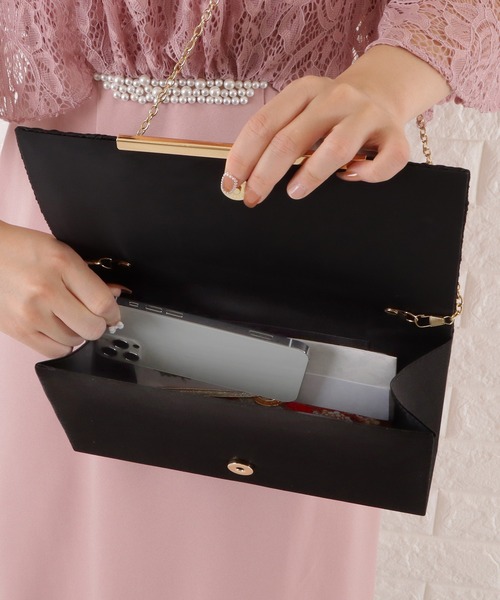 Lace Ladies（レースレディース）の「サテンプリーツ2wayクラッチバッグ（クラッチバッグ・レディース・ブラック/シルバー/ベージュ・FREE）」の13枚目の写真