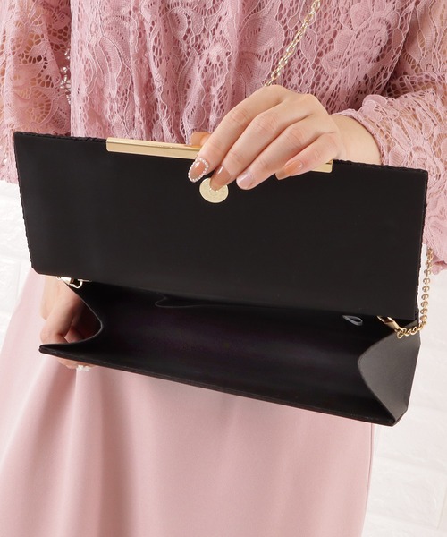 Lace Ladies（レースレディース）の「サテンプリーツ2wayクラッチバッグ（クラッチバッグ・レディース・ブラック/シルバー/ベージュ・FREE）」の14枚目の写真