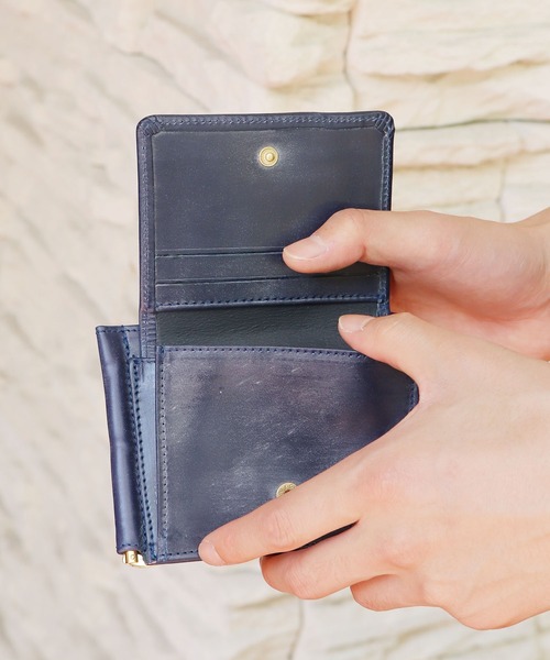 GLENROYAL（グレンロイヤル）の「GLENROYAL/グレンロイヤル MONEY CLIP WITH COIN POCKET 二つ折り財布（財布・メンズ・ダークブルー/ブラック/ダークブラウン・FREE）」の3枚目の写真