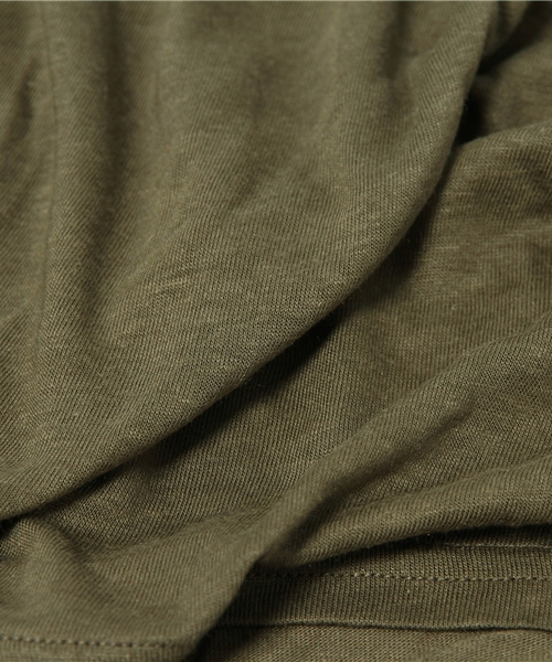 WEGO（ウィゴー）の「WEGO/リネンモダールUネックショートTシャツ（Tシャツ/カットソー・レディース・ホワイト/アイボリー/ホワイト系その他/カーキ・FREE）」の8枚目の写真