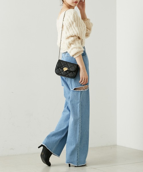 Chico（チコ）の「【新色追加】キルティングスクエアミニショルダー（ショルダーバッグ・レディース・アイボリー/ブラック/ベージュ/ピンク・FREE）」の10枚目の写真