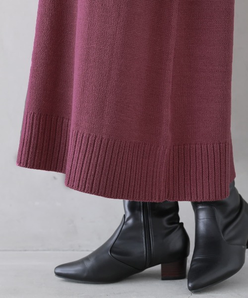 n'OrLABEL（ノアールレーベル）の「『ボトルネック風ニットワンピース』（ワンピース・レディース・チャコールグレー/プラム/ブルーグリーン/ベージュ/ブラック・FREE）」の21枚目の写真