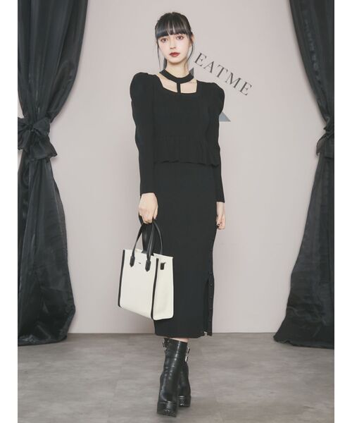 EATME（イートミー）の「ネックハーネスニットワンピース（ワンピース