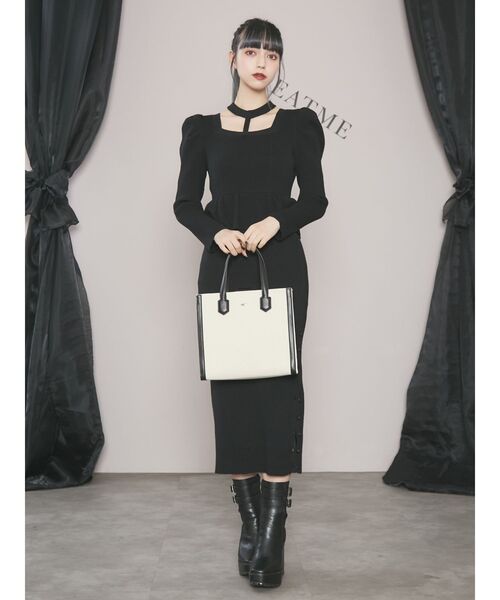 EATME（イートミー）の「ネックハーネスニットワンピース（ワンピース