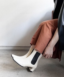 POMFLEUR（ポムフルール）の「POMFLEUR ポムフルール シンプルデザインサイドゴアショートブーツ（ブーツ）」