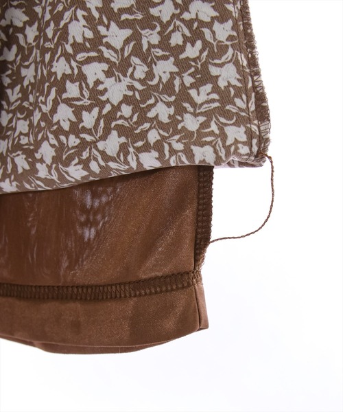 clear（クリア）の「ウエストシャーリング総柄ワンピース（ワンピース・レディース・ブラック/ブラウン・F）」の10枚目の写真