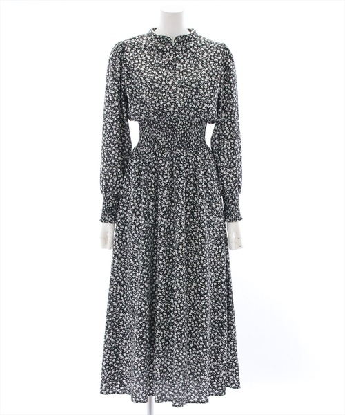 clear（クリア）の「ウエストシャーリング総柄ワンピース（ワンピース・レディース・ブラック/ブラウン・F）」の11枚目の写真